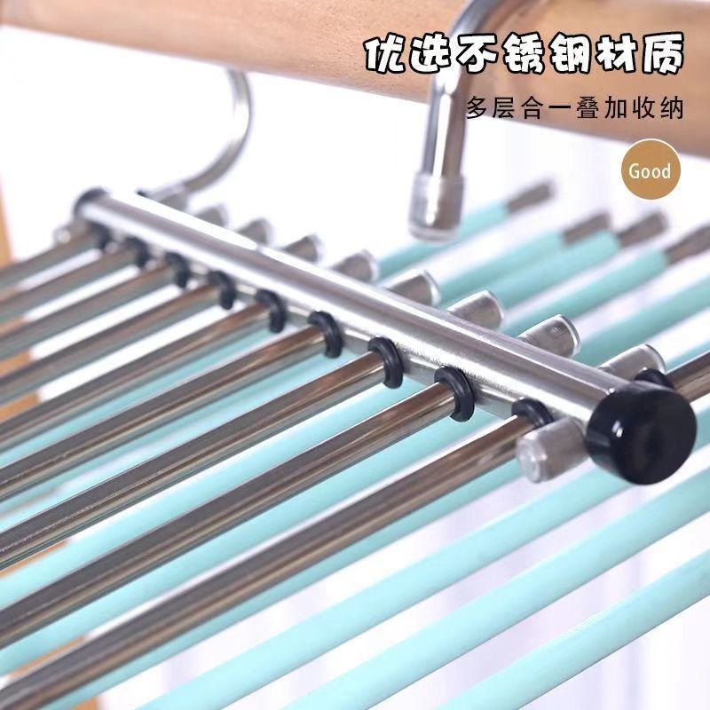 【不锈钢裤架！】结实耐用！收纳能力超强！节省更多衣柜空间！