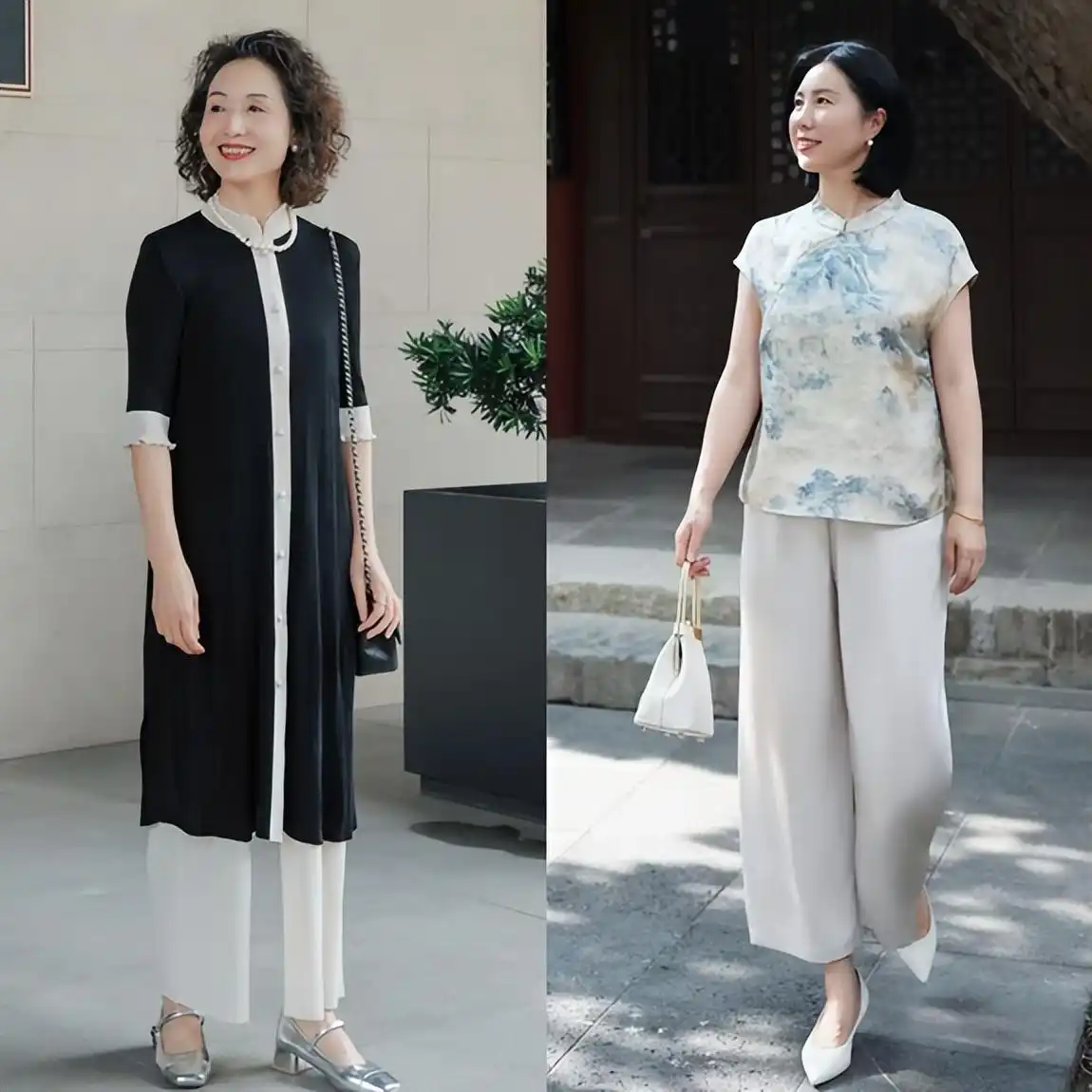 50岁女人赢在气质，夏日穿搭牢记3个原则，减龄利落又高级