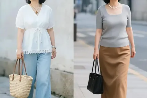 50岁女人赢在气质，夏日穿搭牢记3个原则，减龄利落又高级