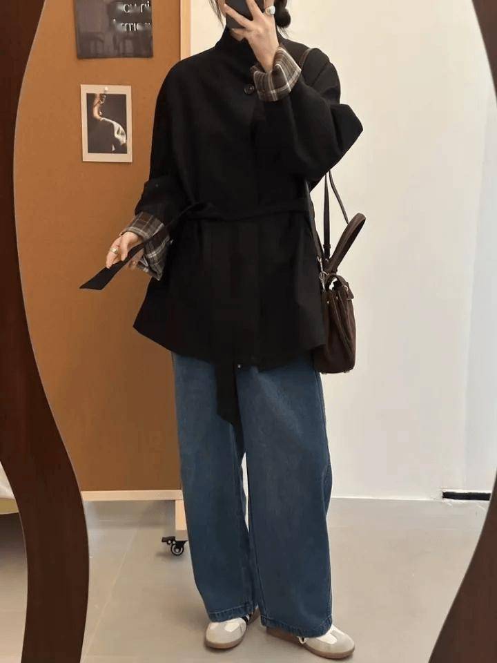 秋天流行“短风衣”，太美了！