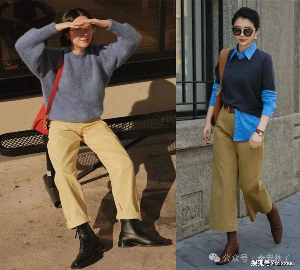 天冷,就别总“露脚踝”了!多穿“短靴+阔腿裤”,洒脱时髦又出片