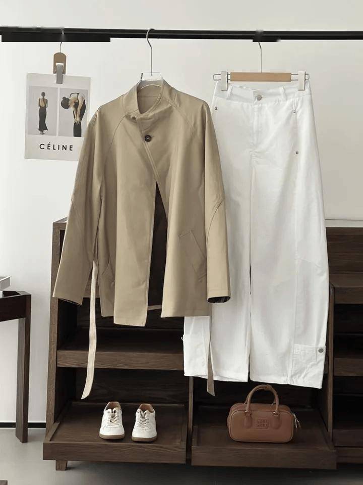 秋天流行“短风衣”，太美了！