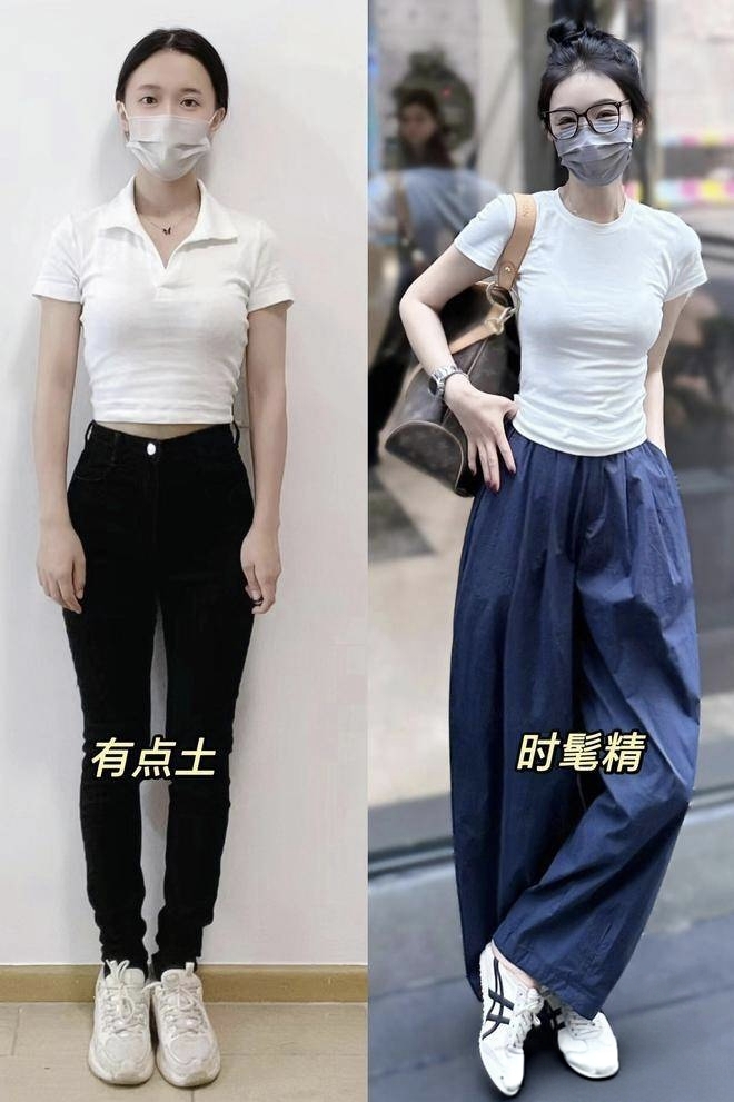今年已经不流行小脚裤了!平头鞋+宽腿裤才是秋天的最新打开方式!