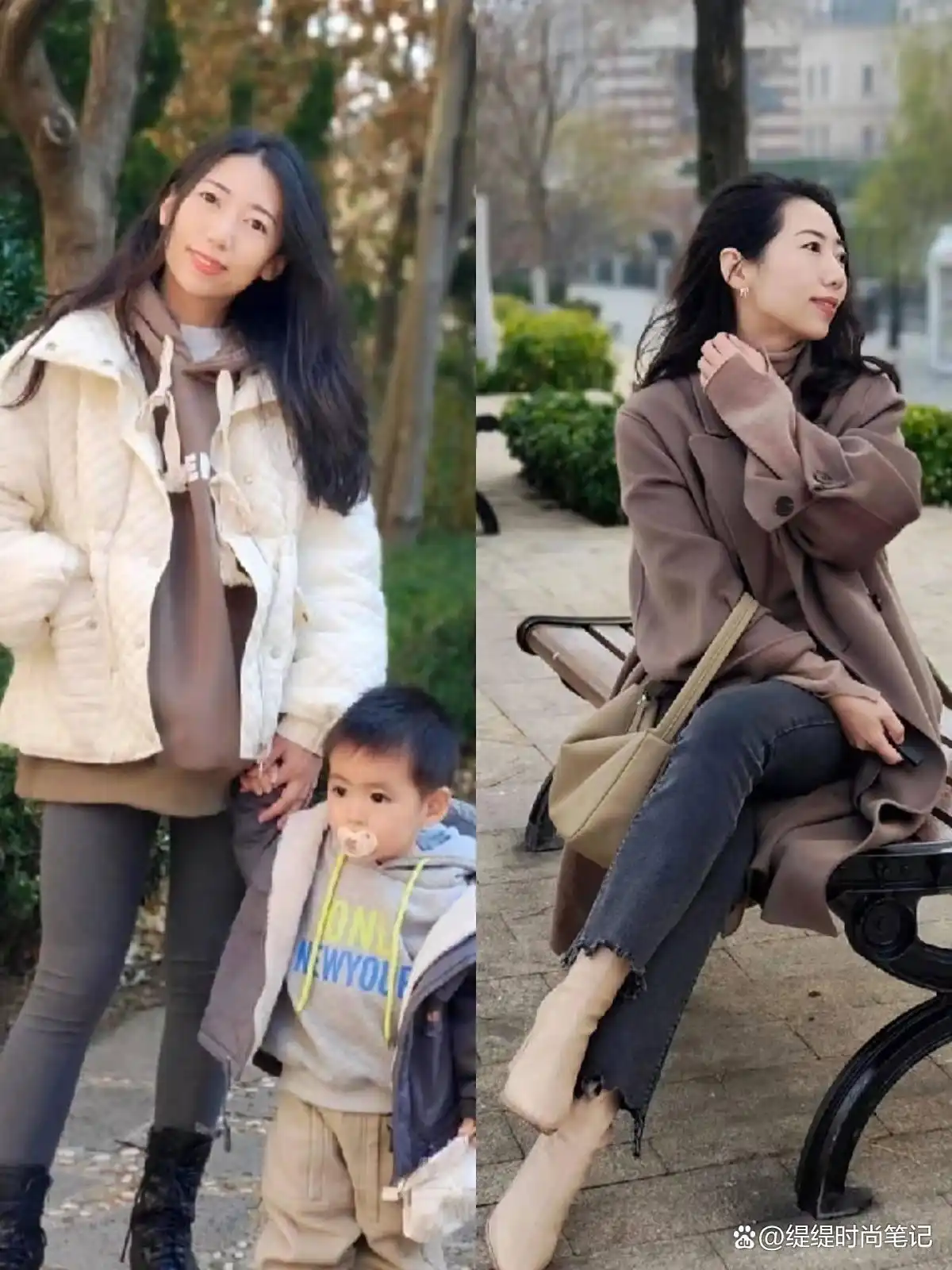 浏览了那位42岁博主前后穿搭的对比才知道，女人有没有放任形象，差别太大了
