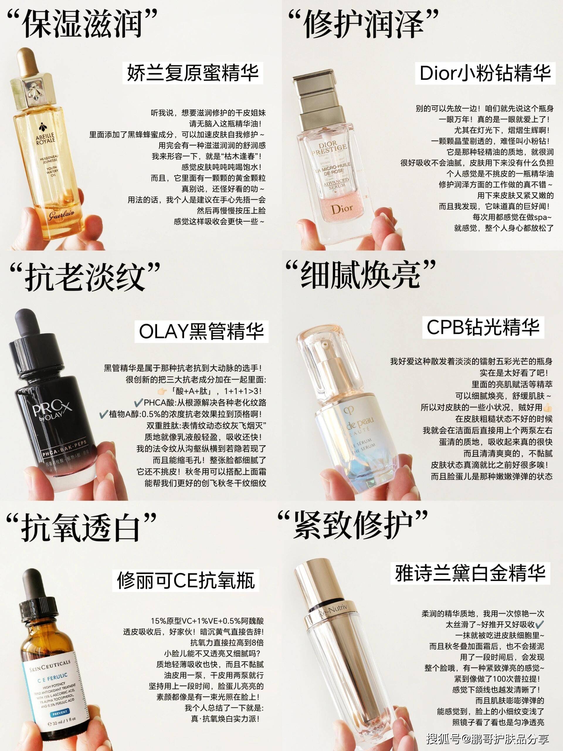 大牌抗老精华那么多，哪些是真值得入手？试试这6款大牌抗老精华