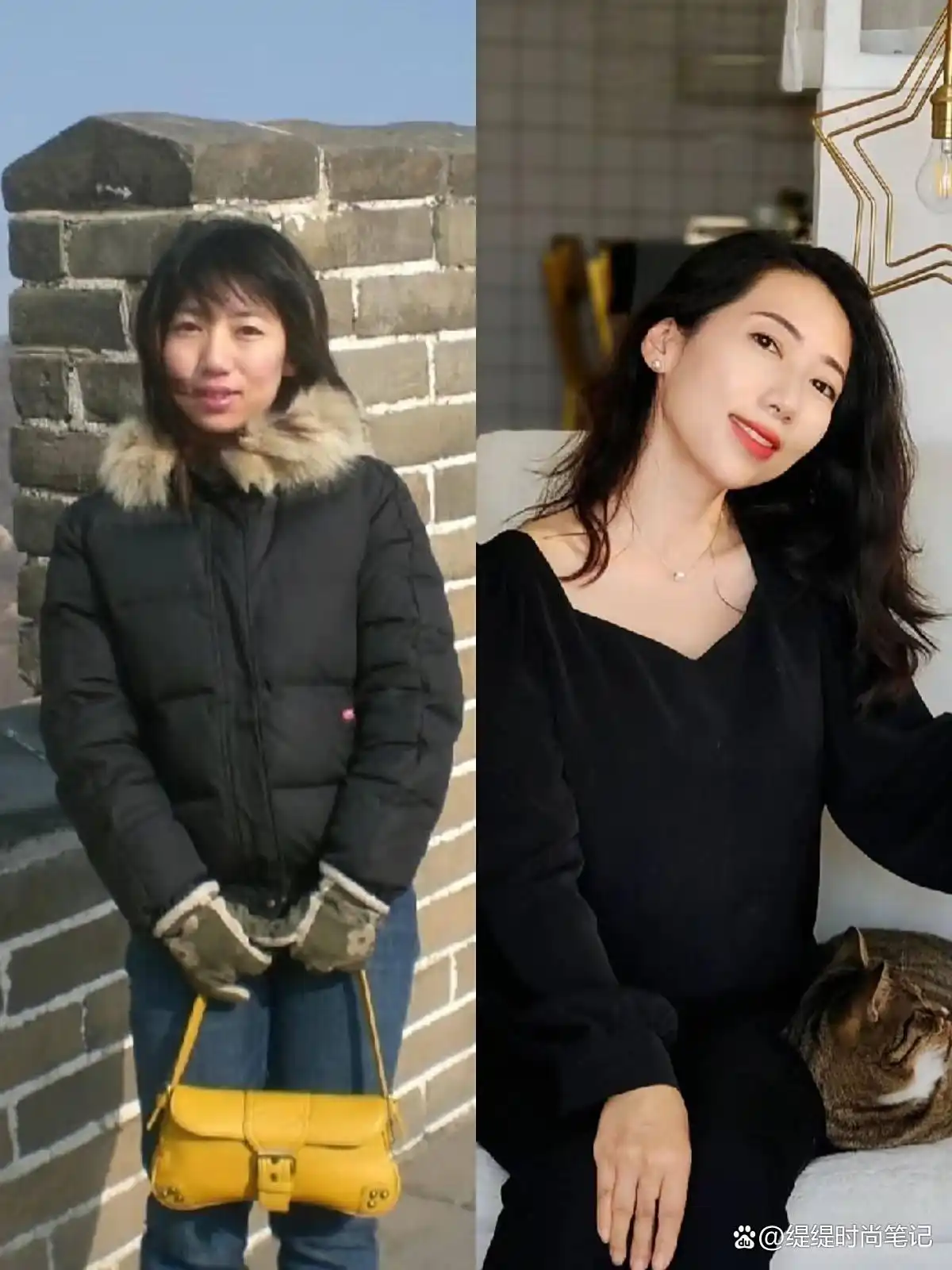 浏览了那位42岁博主前后穿搭的对比才知道，女人有没有放任形象，差别太大了