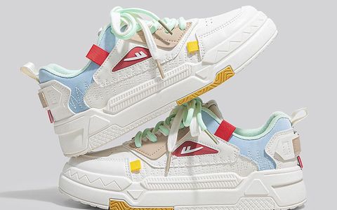 👟回力厚底拼色板鞋｜国潮百搭小白鞋，甜酷风拉满✨