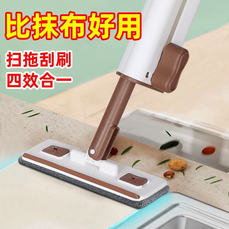 🧹迷你免手洗桌面拖把｜扫拖刮刷四合一，局部清洁神器✨